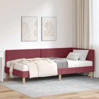 Hoekbedframe met Matras Anders met hoofdeinde 2 pcs Grijs Stof