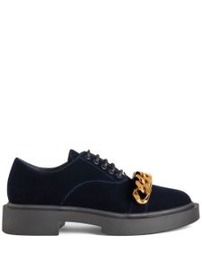 Giuseppe Zanotti mocassins Adric en velours - Bleu