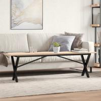 Salontafel X-frame 160x40x45 cm massief grenenhout en staal