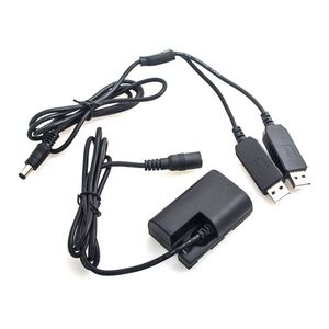 Caruba Canon LP-E6 Full Decoding Dummy Battery + 5V 2A Dual USB Cable