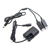 Caruba Canon LP-E6 Full Decoding Dummy Battery + 5V 2A Dual USB Cable - thumbnail