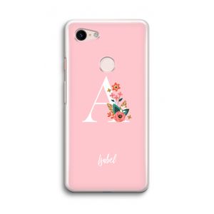 Pink Bouquet: Google Pixel 3 Transparant Hoesje