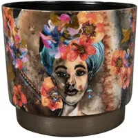 TS Collection bloempot majestic muse metaal 17x15cm majestic muse