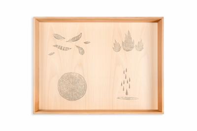 Grapat houten speelbak
