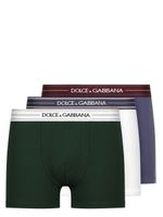 Dolce & Gabbana set of three logo-tape cotton boxers - Noir - thumbnail