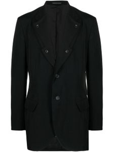 Yohji Yamamoto blazer cintré à simple boutonnage - Noir