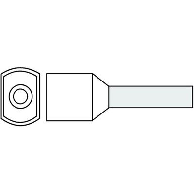 Geïsoleerde TwinAdereindhuls 0,75qmm Wit penlengte = 10mm