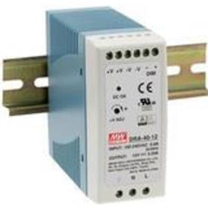 Mean Well DRA-40-24 DIN-rail netvoeding 24 V/DC 1.7 A 40.8 W Aantal uitgangen: 1 x Inhoud: 1 stuk(s)