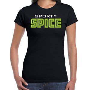 Spicy girls t-shirt dames - sporty spice - groen - carnaval/90s party themafeest