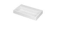 INK Wastafel Momento Polystone zonder kraangat 80 cm x 45 cm x 9 cm Mat wit 3421315 INK Wastafel Momento Polystone zonder kraangat 80 cm x 45 cm x 9 cm Mat wit 3421315