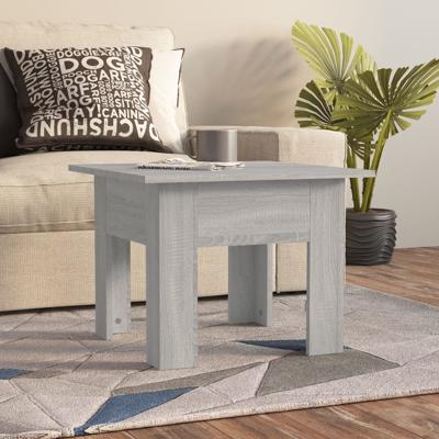 Salontafel 55x55x42 cm bewerkt hout grijs sonoma eikenkleurig