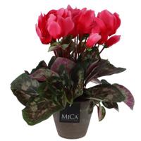 Kunstplant cyclaam roze in pot