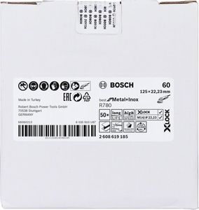 Bosch Accessoires X-LOCK Fiberschijf, 115mm, G36, R780 Best for Metal + Inox - 1 stuk(s) - 2608619177