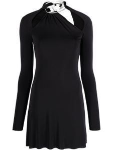 Diesel logo-plaque minidress - Noir