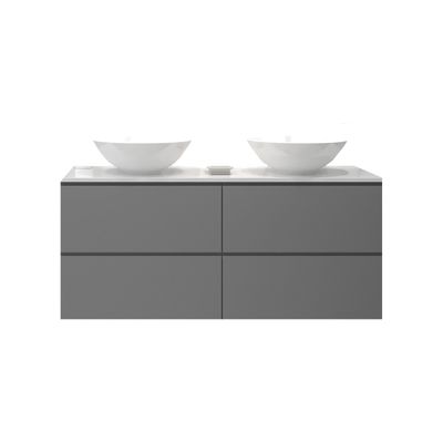 Badkamermeubelset Gliss Hermes 140 cm Beton Grijs Met Waskom