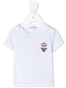 Dolce & Gabbana Kids t-shirt à broderies - Blanc