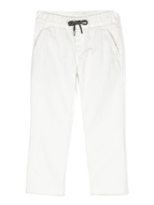 Brunello Cucinelli Kids jean à lien de resserrage - Blanc