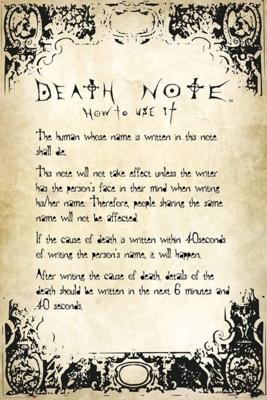 Poster Death Note Rules 61x91,5cm