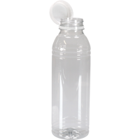 Fles | petfles | Gerecycled PET | met vaste dop | transparant/wit | 60 stuks