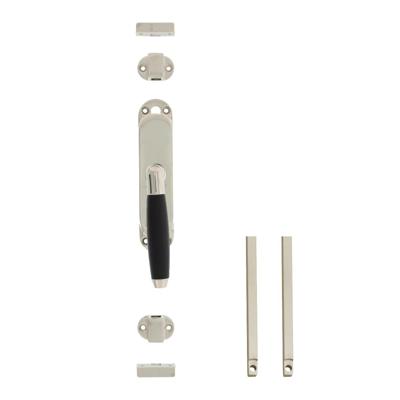 Intersteel set kruk-espagnolet rechts Ton 400 incl. stangenset 2x125 cm - nikkel/ebbenhout
