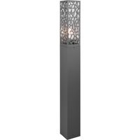 LED Tuinverlichting - Staande Buitenlamp - Trion Kaca XL - E27 Fitting - Rechthoek - Mat Antraciet - RVS LED Tuinverlichting - Staande Buitenlamp - Trion Kaca XL - E27 Fitting - Rechthoek - Mat Antraciet - RVS