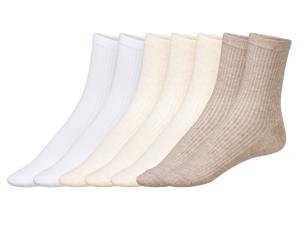 esmara 7 paar dames sokken (39-42, Beige/gebroken wit)