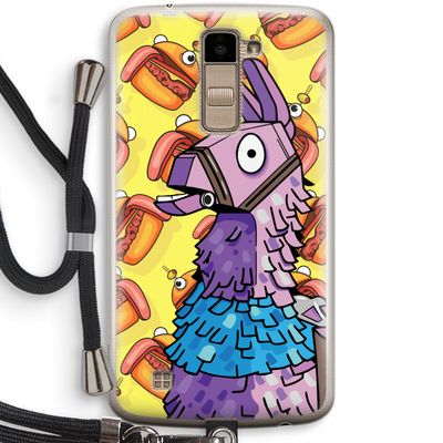 Loot Burger: LG K10 (2016) Transparant Hoesje met koord