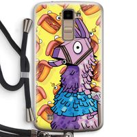 Loot Burger: LG K10 (2016) Transparant Hoesje met koord