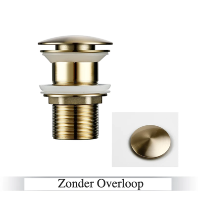 LuxDrain Pop-Up Afvoerplug - Stijlvolle Wastafel Stopper in Zwart, Goud en Rosé