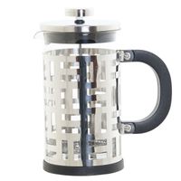 Cafetiere French Press koffiezetter zwart met inox 600 ml - thumbnail