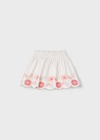 Mayoral Zomer rok embroidery meisjes - bone wit