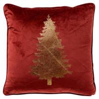 TREE - Sierkussen 45x45 cm - Kerst - Biking red - rood