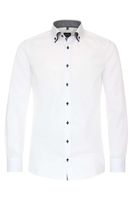 Venti Modern Fit Overhemd wit, Effen - thumbnail