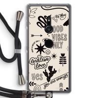 Good vibes: Sony Xperia XZ2 Transparant Hoesje met koord