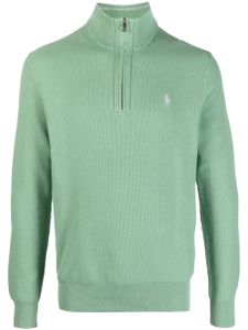 Polo Ralph Lauren pull zippé à logo brodé - Vert