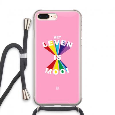 Het Leven Is Mooi: iPhone 7 PLUS Transparant Hoesje met koord