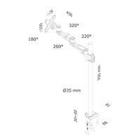 Neomounts FPMA-D935POLE70 flat panel bureau steun - thumbnail