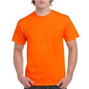 Neon oranje t-shirts voor volwassenen 2XL  -