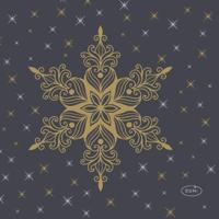 Duni servetten snowstars black 24x24cm