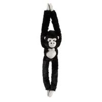 Pluche hangende zwarte gorilla aap/apen knuffel 65 cm   - - thumbnail