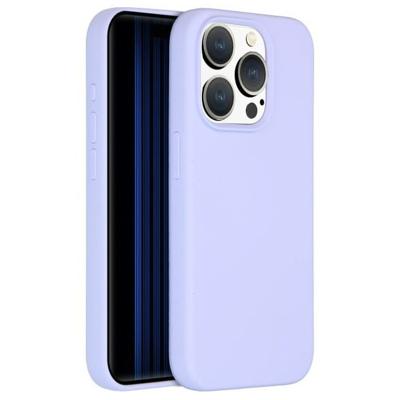 Accezz Liquid Silicone Backcover met MagSafe iPhone 15 Pro Telefoonhoesje Paars