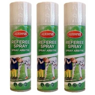 Scheidsrechters spray - 3x - wit - 150 ml - Voetbal spuitbus - lijnen zetten - markeerspray