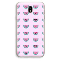 Smiley watermeloenprint: Samsung Galaxy J7 (2017) Transparant Hoesje