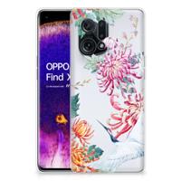 OPPO Find X5 | TPU Hoesje | Bird Flowers
