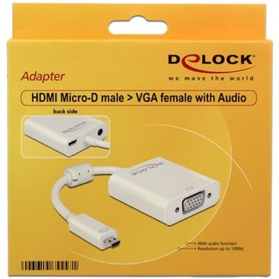 DeLOCK 65557 USB grafische adapter 1920 x 1080 Pixels Wit
