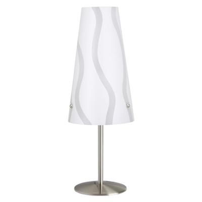 Brilliant Moderne tafellampIsi witgrijs met RVS - 02747/05
