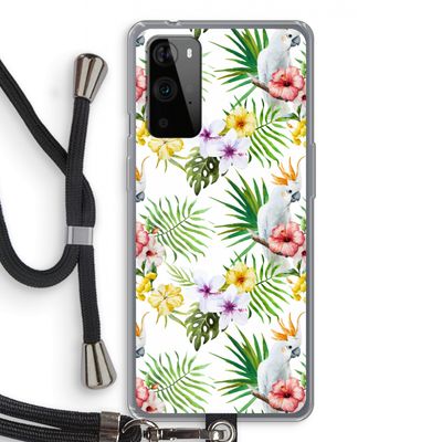 Gele kuif: OnePlus 9 Pro Transparant Hoesje met koord