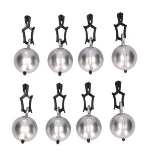 Tafelkleedgewichtjes - 8x stuks - zilver - 3,5 cm