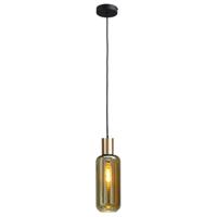 Masterlight Zwarte pendel hanglampBounty goud met cilinderglas - 2470-05-02-5