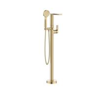 Crosswater Fuse badkraan - staand - met handdoucheset - Geborsteld Messing FS416FF
